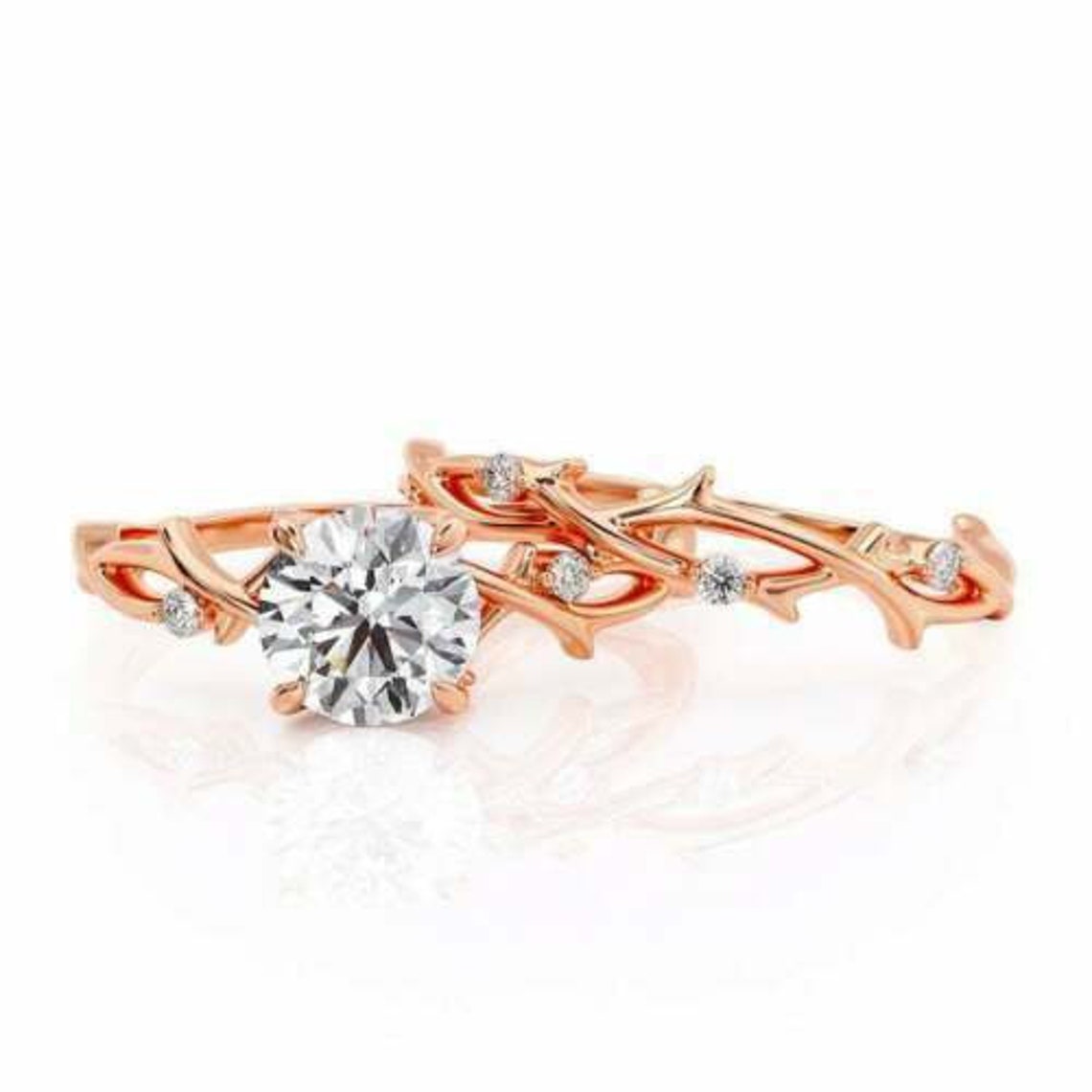 1ct Solitaire Engagement Ring for Women Gold Stacking Iconic | Etsy