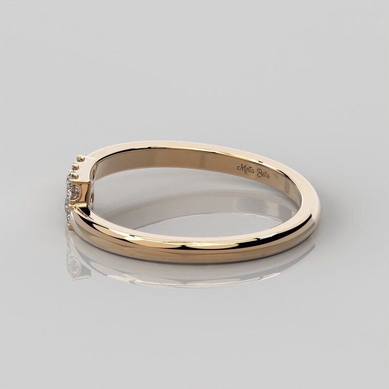 0.12 Ct Natural Diamond Bypass Ring For Women / 14k Solid Gold Promise Ring / Overlap Diamond Ring / Diamond Cross Over Ring / Spiral Ring 10K Yellow Gold