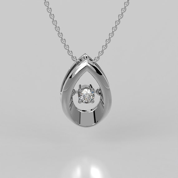 Gems One Mini Dancing Diamond Halo Pendant 121677 - Sami Fine Jewelry