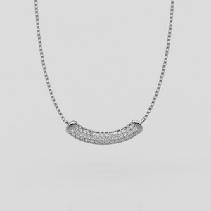 0.21 Ct Natural Diamond Pendant With Chain / 18k Solid Gold Pendant Chain / 16 inch Beautiful Dainty Necklace / Pave Diamond Pendant Gift