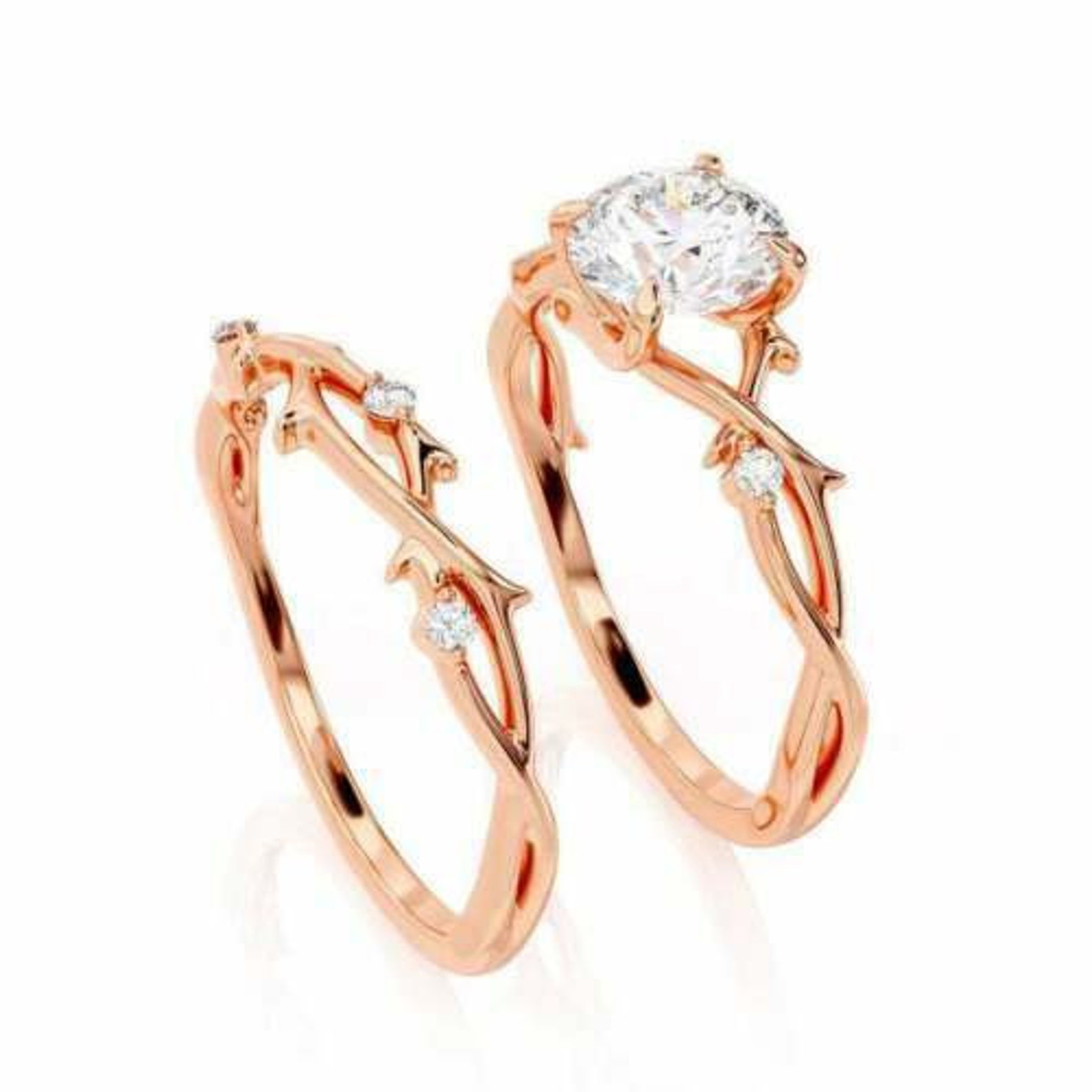 1ct Solitaire Engagement Ring for Women Gold Stacking Iconic | Etsy