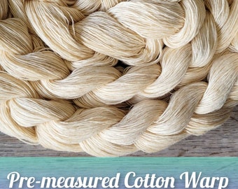 Pre-Measured Cotton Weaving Warps. Custom width and length! 16/4 Supima cotton.