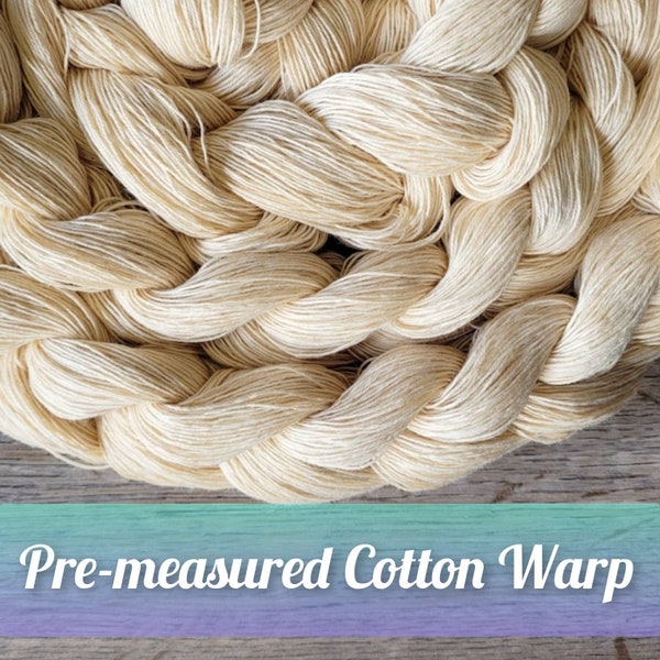 Pre-Measured Cotton Weaving Warps. Custom width and length! 16/4 Supima cotton.