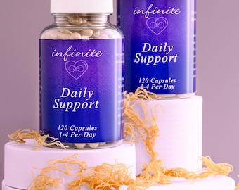 Sea Moss Capsules | Irish Sea Moss Bladderwrack Burdock Root | Wildcrafted Seamoss Pills | Sea Moss Supplement | Vegan Herbal Capsules