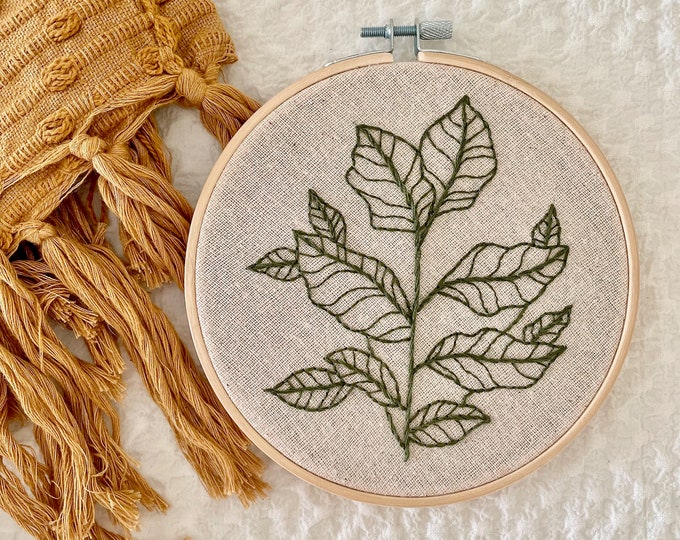 6" Plant Embroidery Hoop