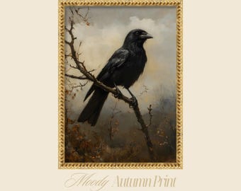 Vintage Crow Wall Art Print