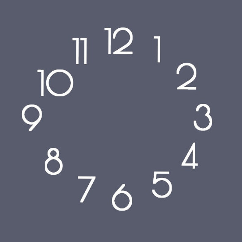1 inch DIY adhesive vinyl clock numbers Etsy