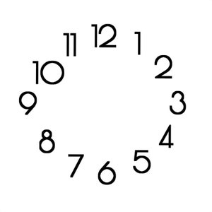 Números de reloj DIY de vinilo adhesivo