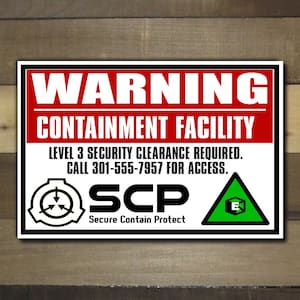 Aluminium SCP Einrichtung Warnschild