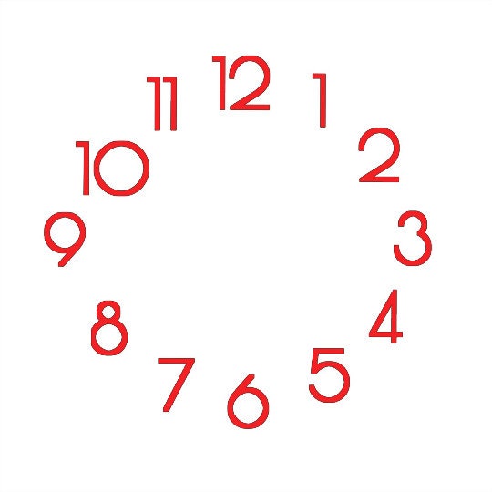 1 Inch approx Adhesive Vinyl DIY Clock Numbers Etsy