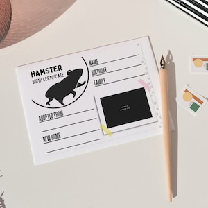 Hamster geboorteakte, kinderen eerste huisdier, kind eerste huisdier, hamster moeder, kleine dieren, huisdier moeder, huisdier vader, eerste huisdier, dierenverzorging, kinderen huisdier