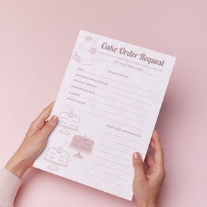 Customizable Cake Order Form