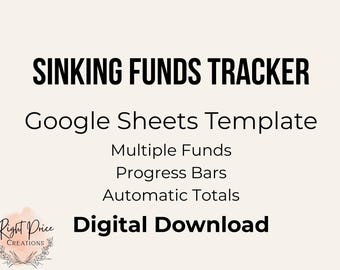 Sinking Funds Tracker | Google Sheets Sinking Funds Template | Savings Planner | Digital Download