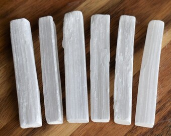 Rough Selenite Wands | Selenite Sticks | Selenite Crystal Wand | Selenite Charger | Metaphysical Decor | Crystal Gifts