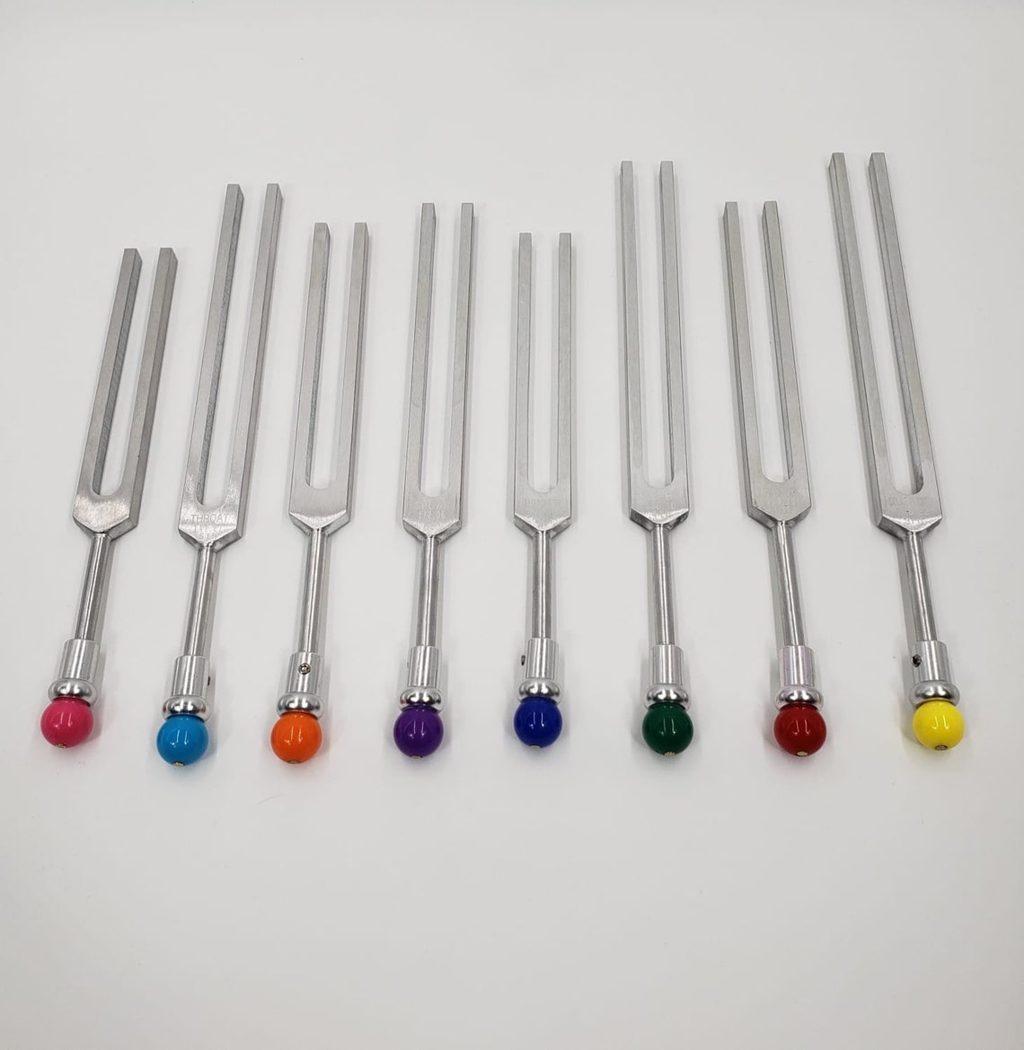 Therapeutic Chakra Tuning Forks Set of 8 Sound Healing with Etsy