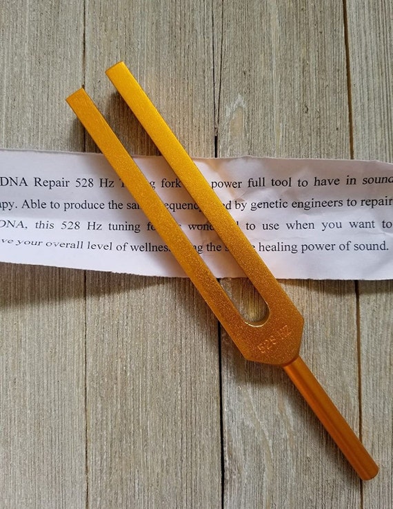 Gold 528 Hz Mi Part Of Solfeggio Tuning Fork Healing Sound Etsy