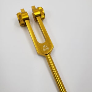 Weighted Gold 528 Hz Mi Part Of Solfeggio Tuning Fork Healing Etsy