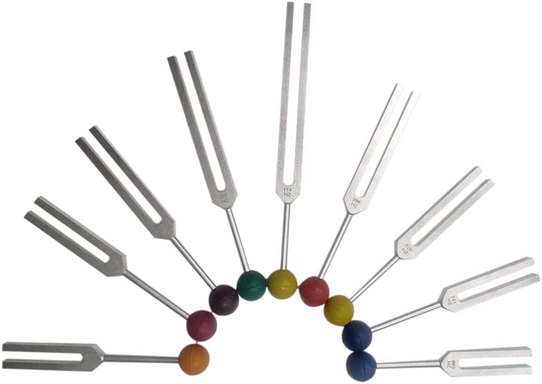 9 Solfeggio Tuning Forks Chants WITH Rubber Balls DNA Repair Etsy