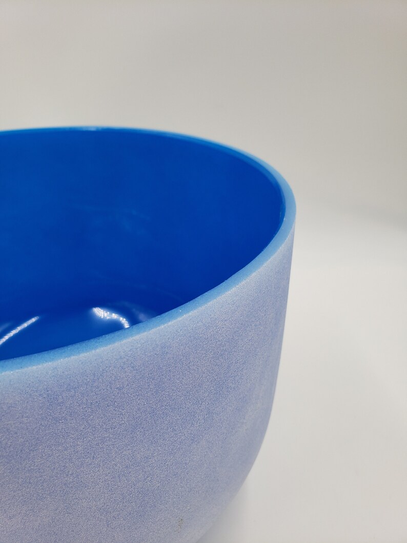 10 Inch Blue Crystal Healing Singing Bowl Note G With Striker Etsy