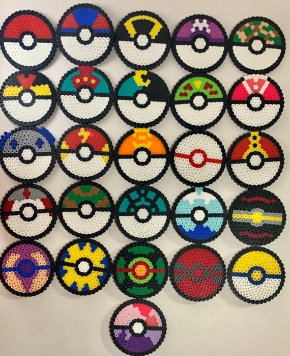 Pokéball Set Perler Art Etsy France