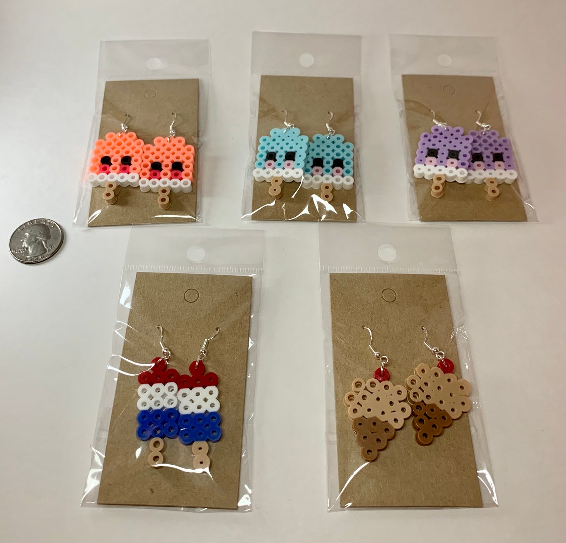 Assorted 8-bit Perler Earrings - Etsy
