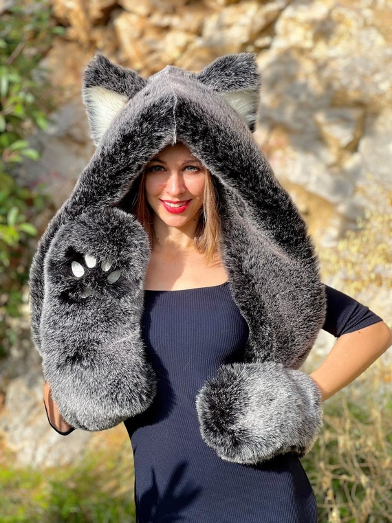 faux Fur Hat /wolf Hat 
