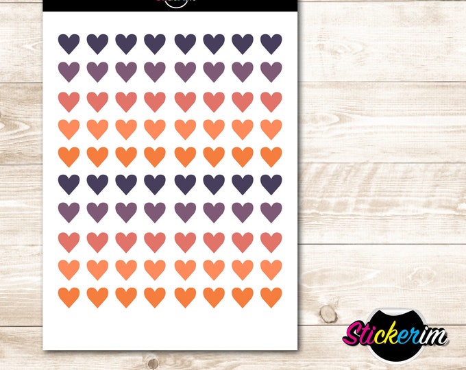 Heart Sticker Sheet: A4 Printable Stickers (PDF)