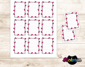 Rose Task Stickers: Floral Planner Stickers (PDF)