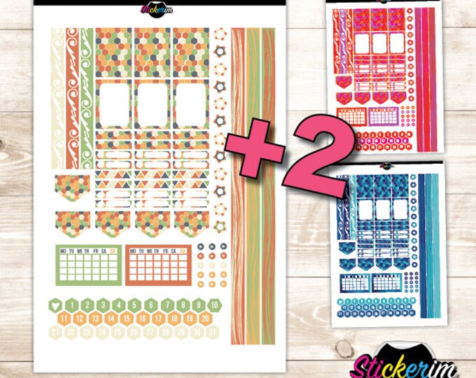 Printable Tracker Stickers Bundle: Planner Stickers (PDF Files)