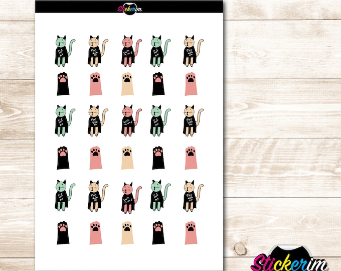 PRINTABLE- Cute Cat Stickers