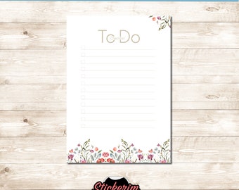 Winter Floral Leavs NotePad