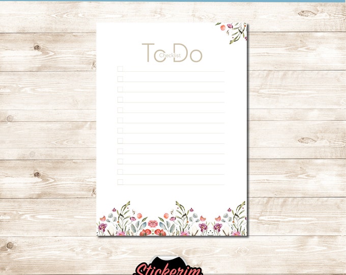 Winter Floral Leavs NotePad