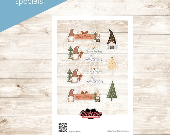 Christmas Gnome Stickers Pack