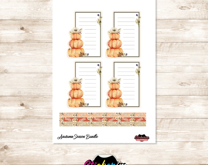 Autumn Festival Watercolor Sticker Bundle: Planner Stickers (Printable)