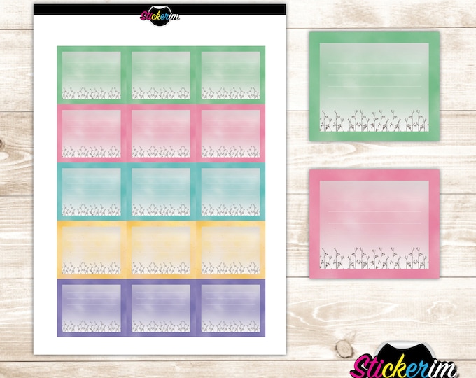 Watercolor Floral Planner Stickers: Expenses Tracker (PDF)