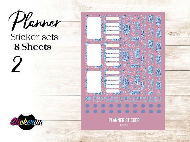 Floral Planner Stickers: Assignment Label Bundle (PDF Pattern) - Etsy