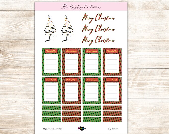 PRINTABLE- Christmas Sticker Set | Holiday Stickers