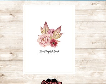 Hand-Painted Christmas Floral Greeting Cards: Set of 3