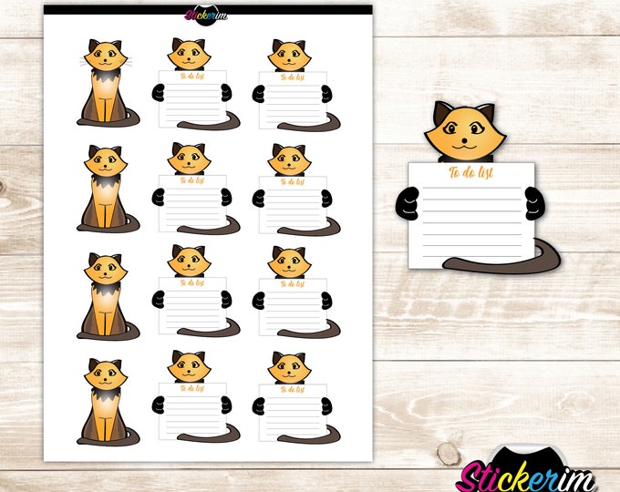 PRINTABLE-  Cat Task Stickers