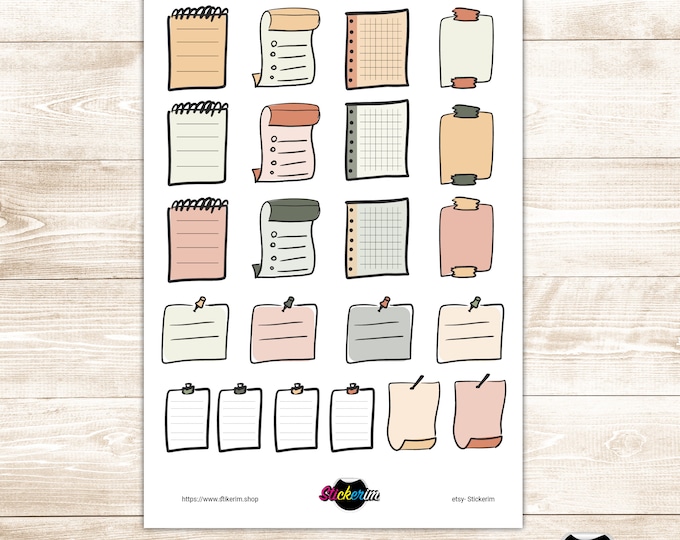 Colored doodle Task Stickers, Planner Stickers, Bullet Journal Stickers, Stickers, Cute Stickers, Weekly Stickers