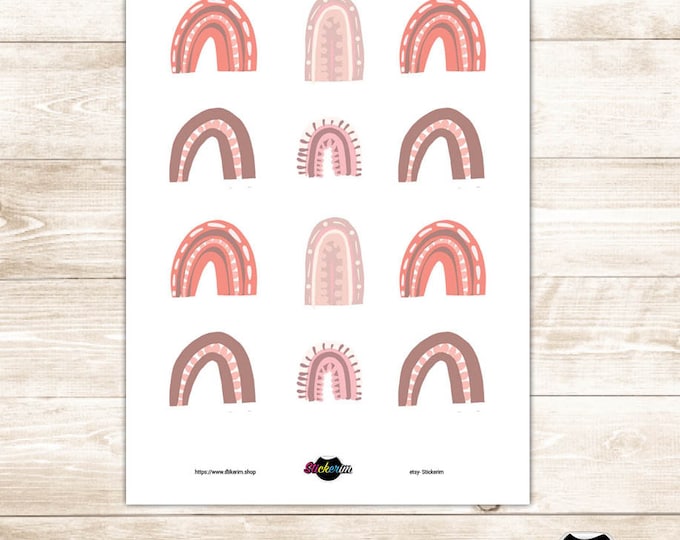 Pink Rainbow Stickers