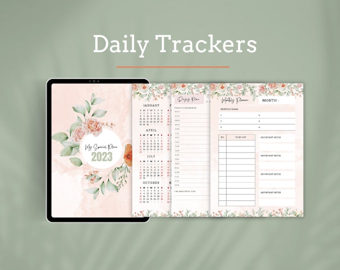Digital editable Floral Planner