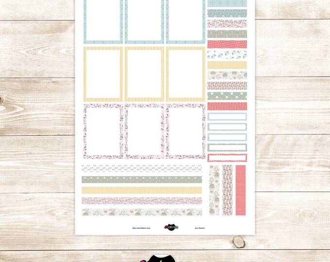 PRINTABLE-  Spring Floral Sticker box for Planner