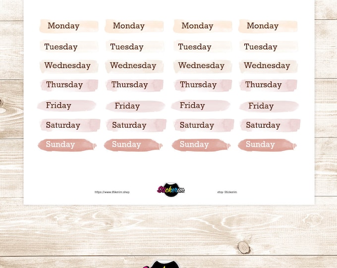 PRINTABLE- Pastel Day of the week
