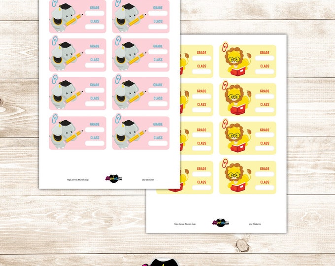 Back to school Personalized  Name tag stickers