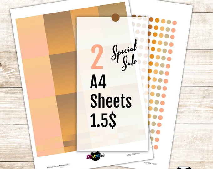 PRINTABLE-gradient background Tasks stickers set ,Planner Stickers,  Bullet Journal Stickers
