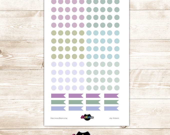 Bullet Journal Blue Mixed Boxes Sticker Sheet