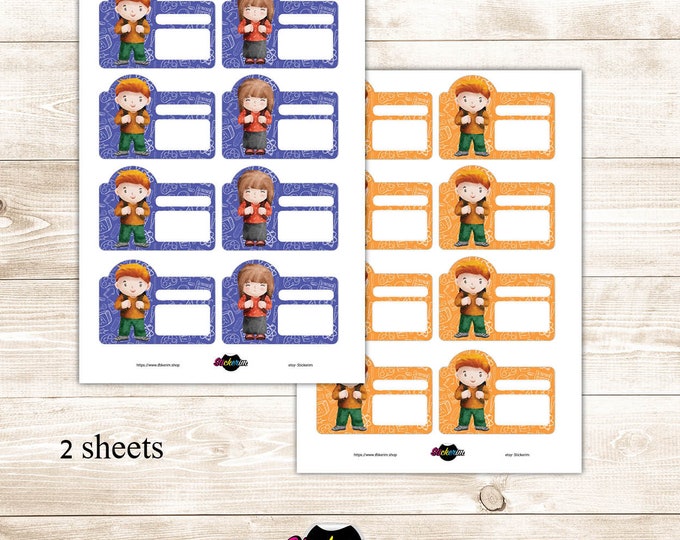 Back to school Notebook stickers