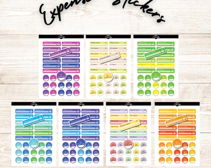 Planner Expense BOX stickers sheets