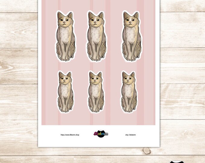 PRINTABLE-  Cat  Stickers, Planner Stickers, Bullet Journal Stickers, Cute stickers
